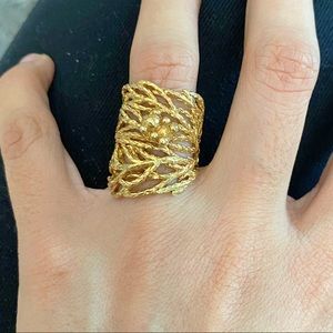 TOUS GOLD VERMEIL RING
